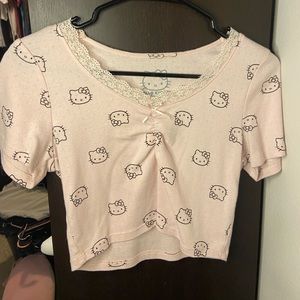 coquette hello kitty crop top